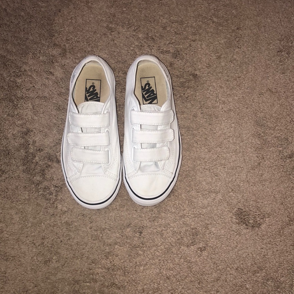 White Velcro strap Vans